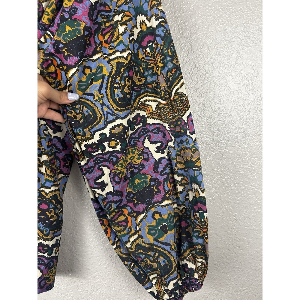 Cleobella Felicia Blouse In Mosaic Ikat Long Puff Sleeve Boho Colorful Size XL - Picture 9 of 11